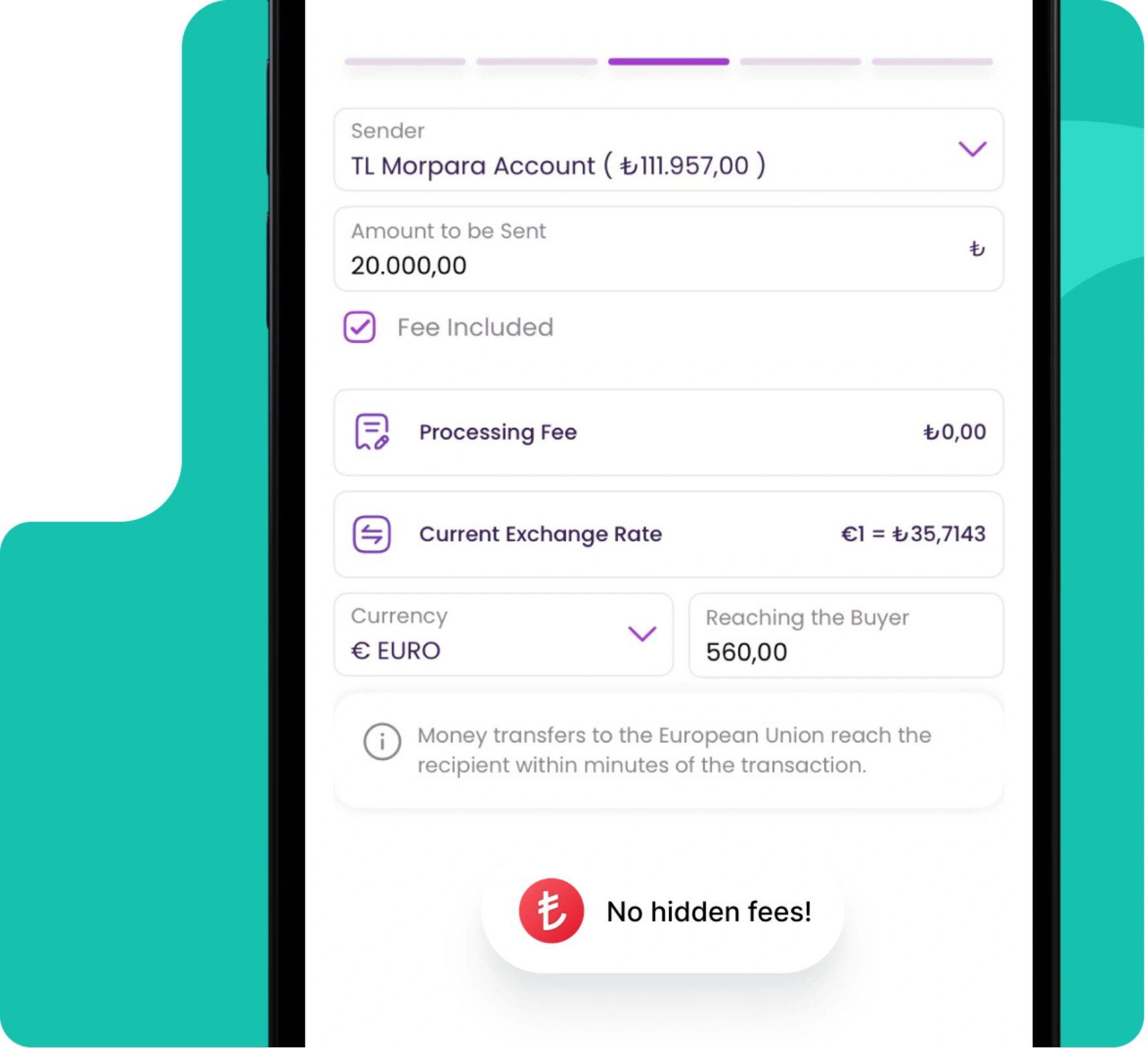 <h3>Transfer money abroad with our transparent fee policy</h3><p></p>