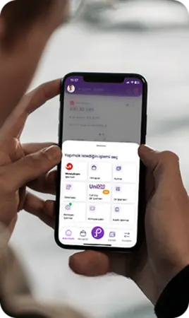 UniQR ile öde menüsüne gir